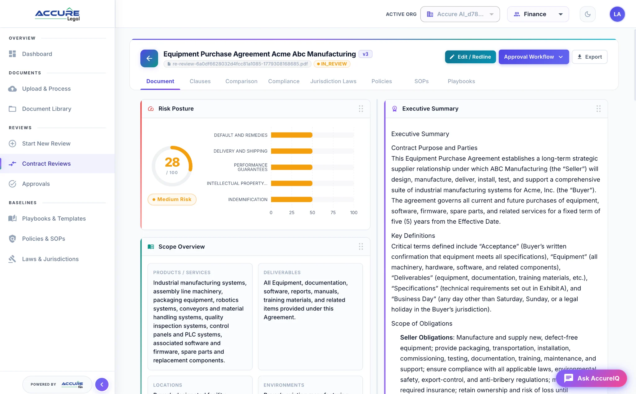 AccureLegal dashboard insights